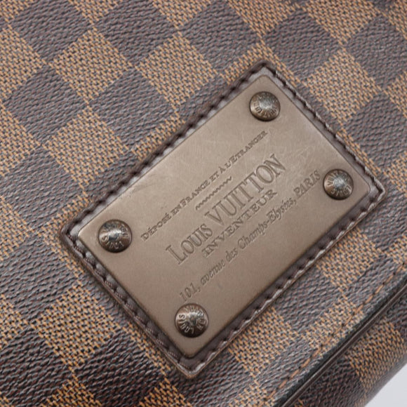 LOUIS VUITTON Damier Ebene Brooklyn PM Shoulder Bag N51210 LV Auth 198568