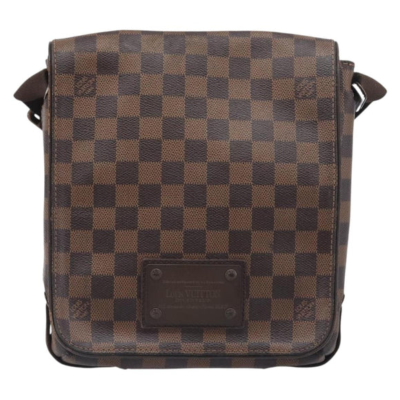 LOUIS VUITTON Damier Ebene Brooklyn PM Shoulder Bag N51210 LV Auth 198568