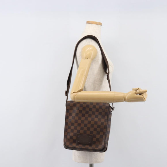 LOUIS VUITTON Damier Ebene Brooklyn PM Shoulder Bag N51210 LV Auth 198568