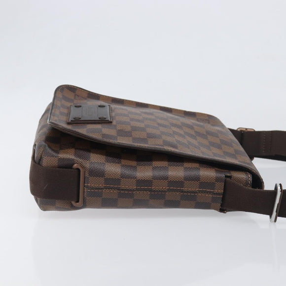 LOUIS VUITTON Damier Ebene Brooklyn PM Shoulder Bag N51210 LV Auth 198568