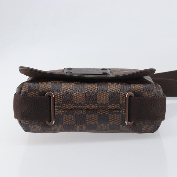 LOUIS VUITTON Damier Ebene Brooklyn PM Shoulder Bag N51210 LV Auth 198568