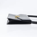 CELINE Shoulder Bag Leather Black Gold Auth 198571-4