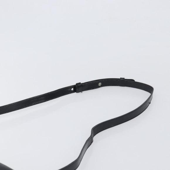 CELINE Shoulder Bag Leather Black Gold Auth 198571