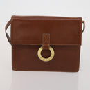 CELINE Macadam Canvas Shoulder Bag PVC Leather 3 Set Brown Beige Auth 198572-10