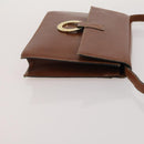 CELINE Macadam Canvas Shoulder Bag PVC Leather 3 Set Brown Beige Auth 198572-12