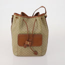 CELINE Macadam Canvas Shoulder Bag PVC Leather 3 Set Brown Beige Auth 198572-2