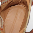 CELINE Macadam Canvas Shoulder Bag PVC Leather 3 Set Brown Beige Auth 198572-23