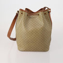 CELINE Macadam Canvas Shoulder Bag PVC Leather 3 Set Brown Beige Auth 198572-3