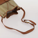 CELINE Macadam Canvas Shoulder Bag PVC Leather 3 Set Brown Beige Auth 198572-5