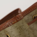 CELINE Macadam Canvas Shoulder Bag PVC Leather 3 Set Brown Beige Auth 198572-8