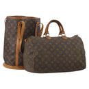 LOUIS VUITTON Monogram Hand Bag 2 Set LV Auth 198573-1