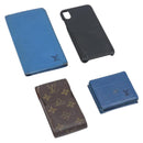 LOUIS VUITTON Epi For iPhone Xs Max Cell Phone Case 4 Set Blue Black Auth 198576-1