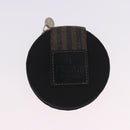 FENDI Zucca Canvas Wallet Nylon 2 Set Brown Black Auth 198577-10