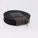 FENDI Zucca Canvas Wallet Nylon 2 Set Brown Black Auth 198577-13