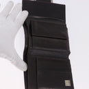 FENDI Zucca Canvas Wallet Nylon 2 Set Brown Black Auth 198577-8