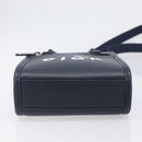 Christian Dior North South Hand Bag Leather 2way Navy Silver Auth 198600M-11