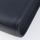 Christian Dior North South Hand Bag Leather 2way Navy Silver Auth 198600M-14