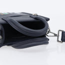 Christian Dior North South Hand Bag Leather 2way Navy Silver Auth 198600M-7