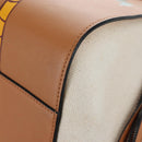 LOEWE Hammock Small Hand Bag Canvas Leather 2way Beige Silver Auth 198601M-19