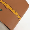 LOEWE Hammock Small Hand Bag Canvas Leather 2way Beige Silver Auth 198601M-24