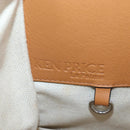 LOEWE Hammock Small Hand Bag Canvas Leather 2way Beige Silver Auth 198601M-25