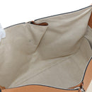 LOEWE Hammock Small Hand Bag Canvas Leather 2way Beige Silver Auth 198601M-28