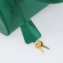 PRADA Hand Bag Safiano Leather 2way Green Gold Auth 198602SAV-18