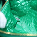 PRADA Hand Bag Safiano Leather 2way Green Gold Auth 198602SAV-26