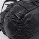 PRADA Nappa Goful Hand Bag Leather 2way Black Gold BN1407 Auth 198604A-15
