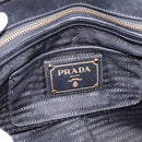 PRADA Nappa Goful Hand Bag Leather 2way Black Gold BN1407 Auth 198604A-19