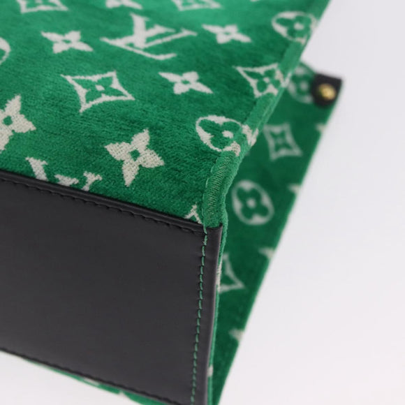 LOUIS VUITTON Monogram Jacquard Velvet On the Go PM Green M46216 Auth 198605M