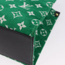 LOUIS VUITTON Monogram Jacquard Velvet On the Go PM Green M46216 Auth 198605M-15