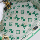 LOUIS VUITTON Monogram Jacquard Velvet On the Go PM Green M46216 Auth 198605M-17