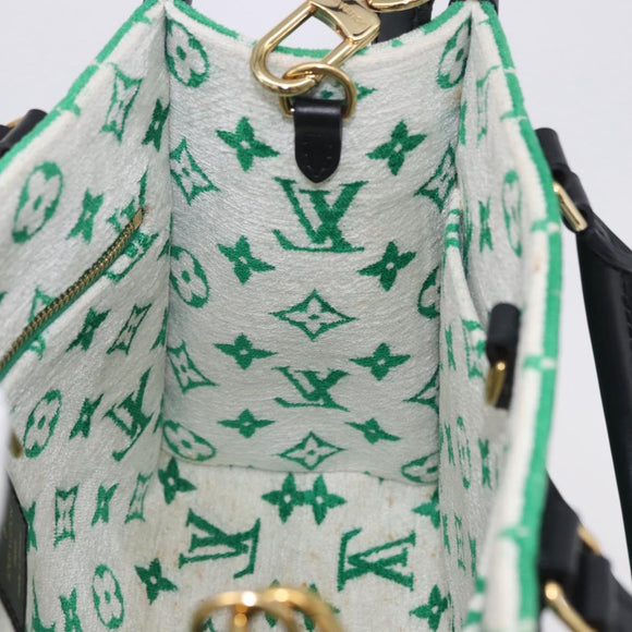 LOUIS VUITTON Monogram Jacquard Velvet On the Go PM Green M46216 Auth 198605M