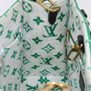 LOUIS VUITTON Monogram Jacquard Velvet On the Go PM Green M46216 Auth 198605M-19