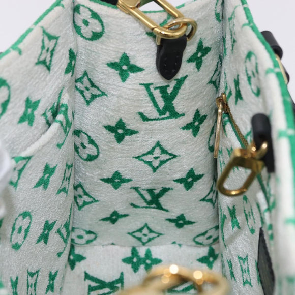 LOUIS VUITTON Monogram Jacquard Velvet On the Go PM Green M46216 Auth 198605M