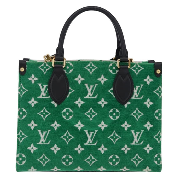 LOUIS VUITTON Monogram Jacquard Velvet On the Go PM Green M46216 Auth 198605M