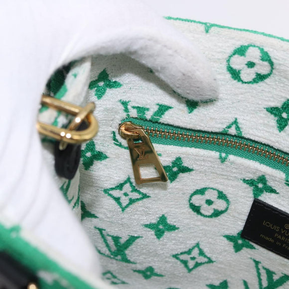 LOUIS VUITTON Monogram Jacquard Velvet On the Go PM Green M46216 Auth 198605M