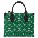 LOUIS VUITTON Monogram Jacquard Velvet On the Go PM Green M46216 Auth 198605M-3