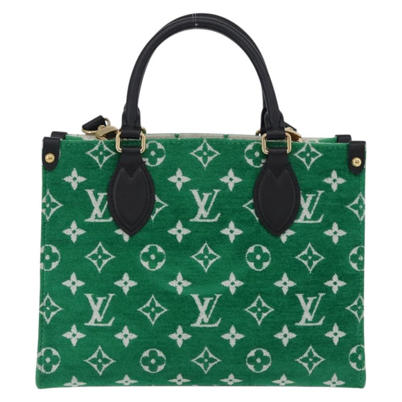 LOUIS VUITTON Monogram Jacquard Velvet On the Go PM Green M46216 Auth 198605M