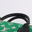 LOUIS VUITTON Monogram Jacquard Velvet On the Go PM Green M46216 Auth 198605M-8