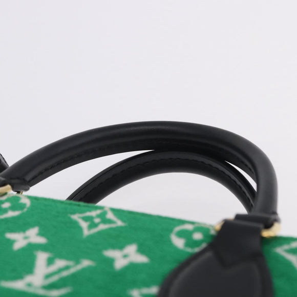 LOUIS VUITTON Monogram Jacquard Velvet On the Go PM Green M46216 Auth 198605M
