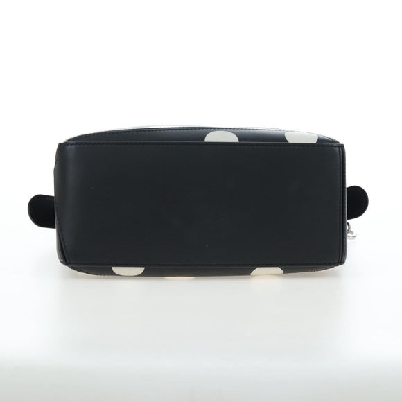 LOEWE Puzzle 10 Puzzle Bag Small Leather 2way Black Silver Auth 198606SM