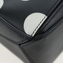 LOEWE Puzzle 10 Puzzle Bag Small Leather 2way Black Silver Auth 198606SM-16