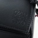 LOEWE Puzzle 10 Puzzle Bag Small Leather 2way Black Silver Auth 198606SM-21
