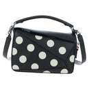 LOEWE Puzzle 10 Puzzle Bag Small Leather 2way Black Silver Auth 198606SM-13