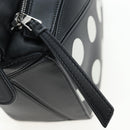 LOEWE Puzzle 10 Puzzle Bag Small Leather 2way Black Silver Auth 198606SM-23