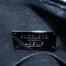LOEWE Puzzle 10 Puzzle Bag Small Leather 2way Black Silver Auth 198606SM-24