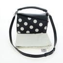 LOEWE Puzzle 10 Puzzle Bag Small Leather 2way Black Silver Auth 198606SM-12