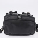 PRADA Backpack Leather Black Silver 1BZ677 Auth 198608V-5